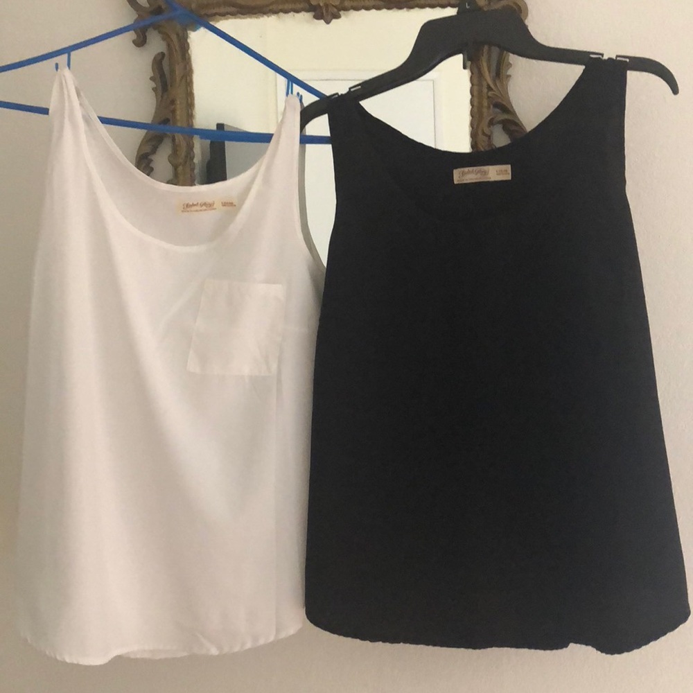 2 Black/white blouses